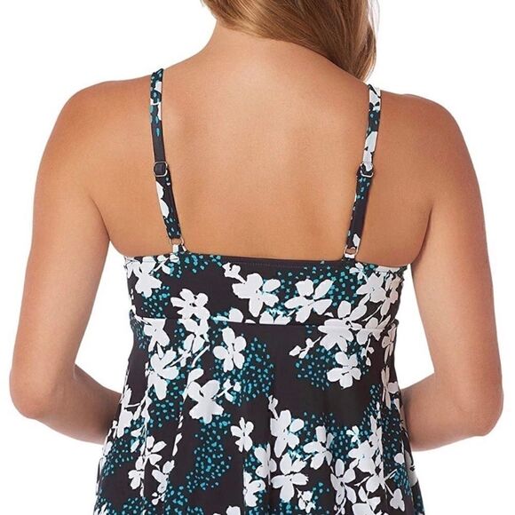Swim solutions Floral print underwire tankini top - Picture 2 of 7
